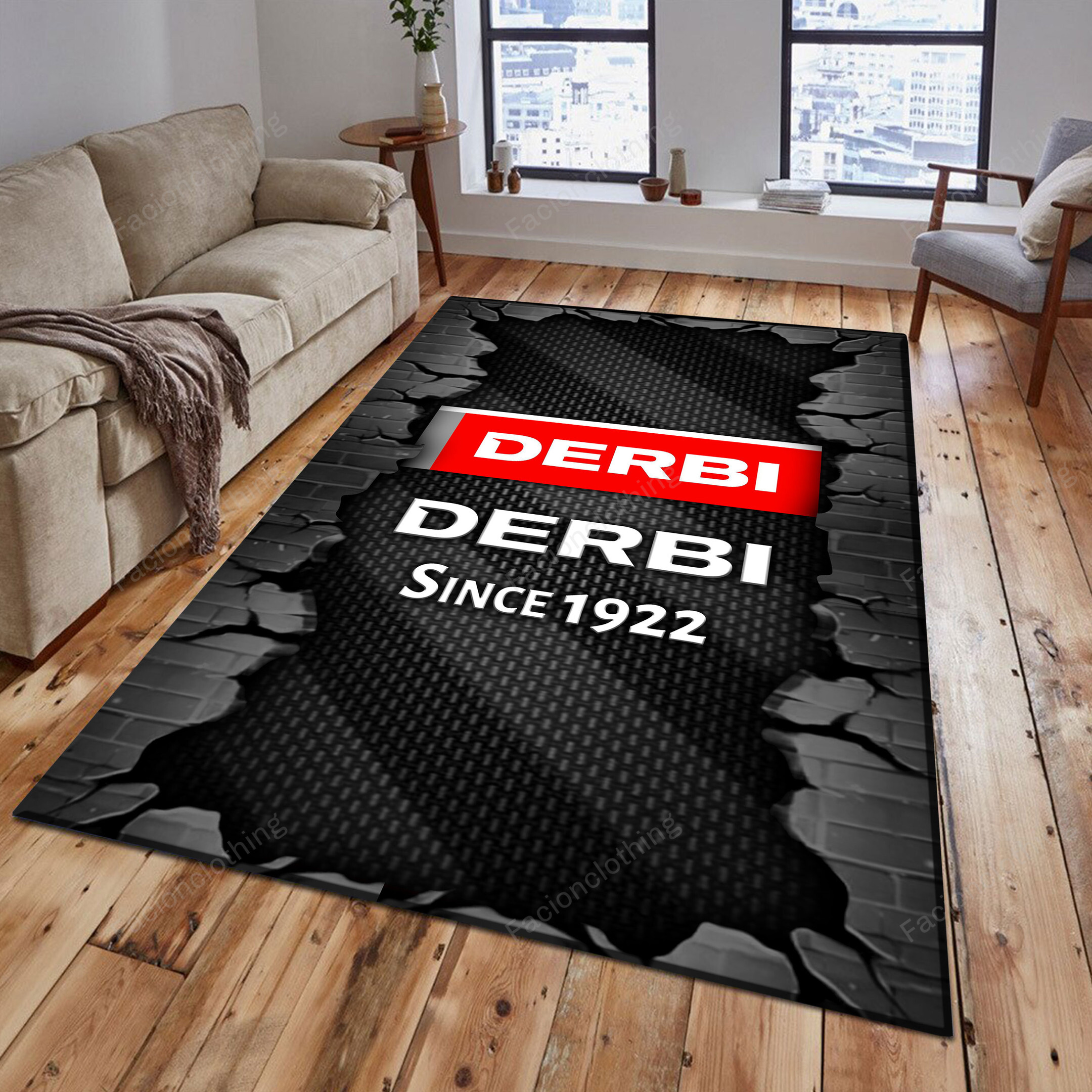 Sportswearmerch Derbi Car Personalized Rug For Fan