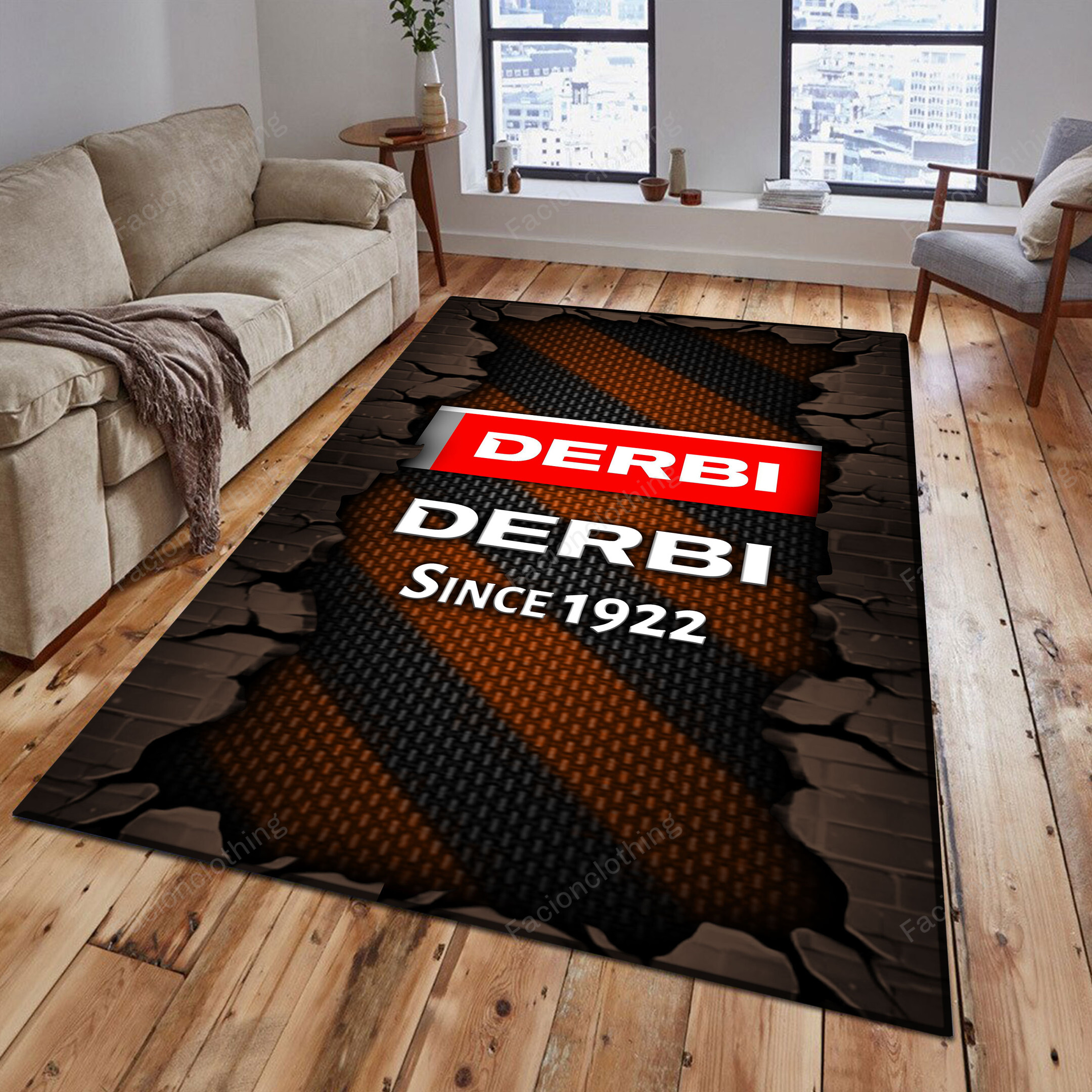 Sportswearmerch Derbi Car Personalized Rug For Fan
