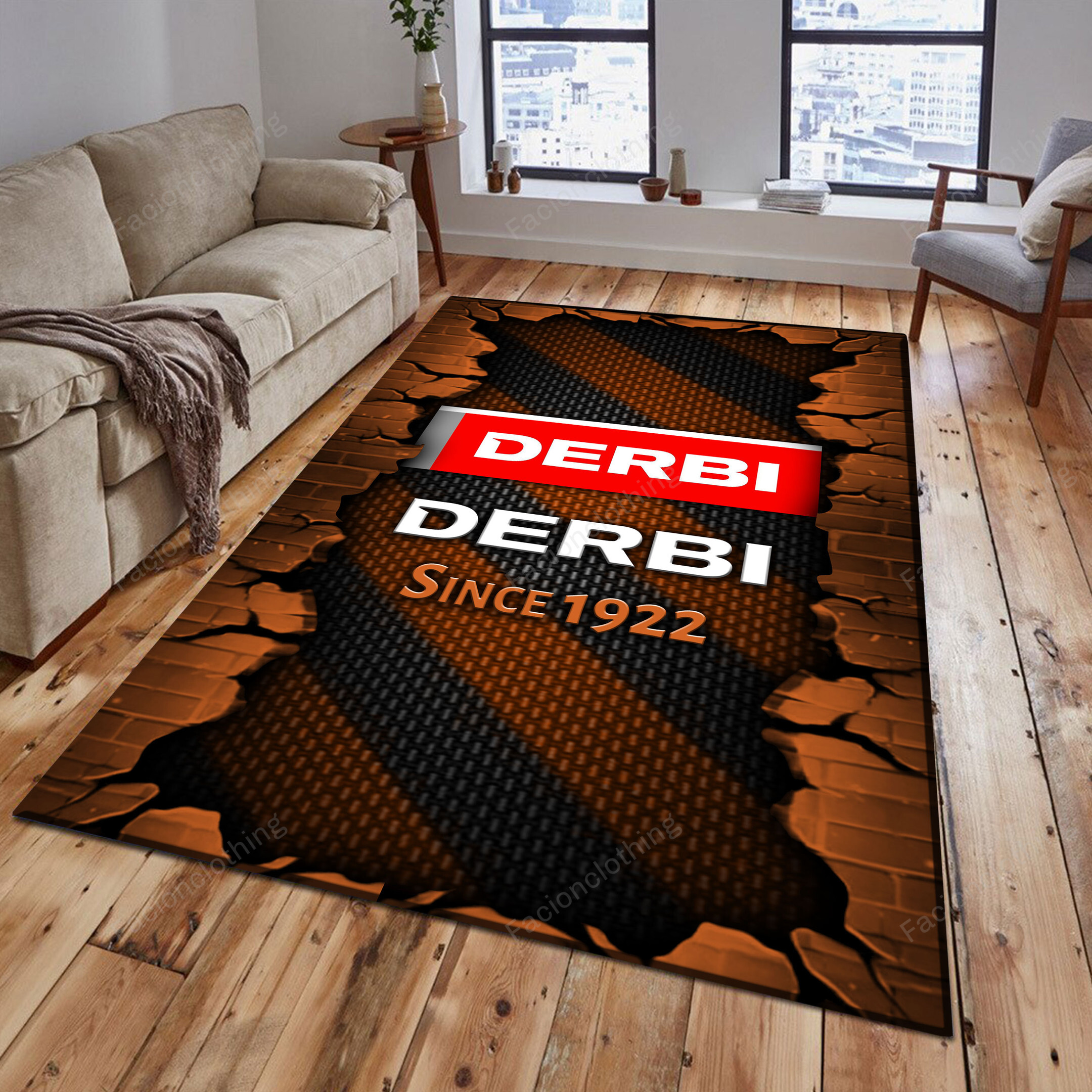 Sportswearmerch Derbi Car Personalized Rug For Fan