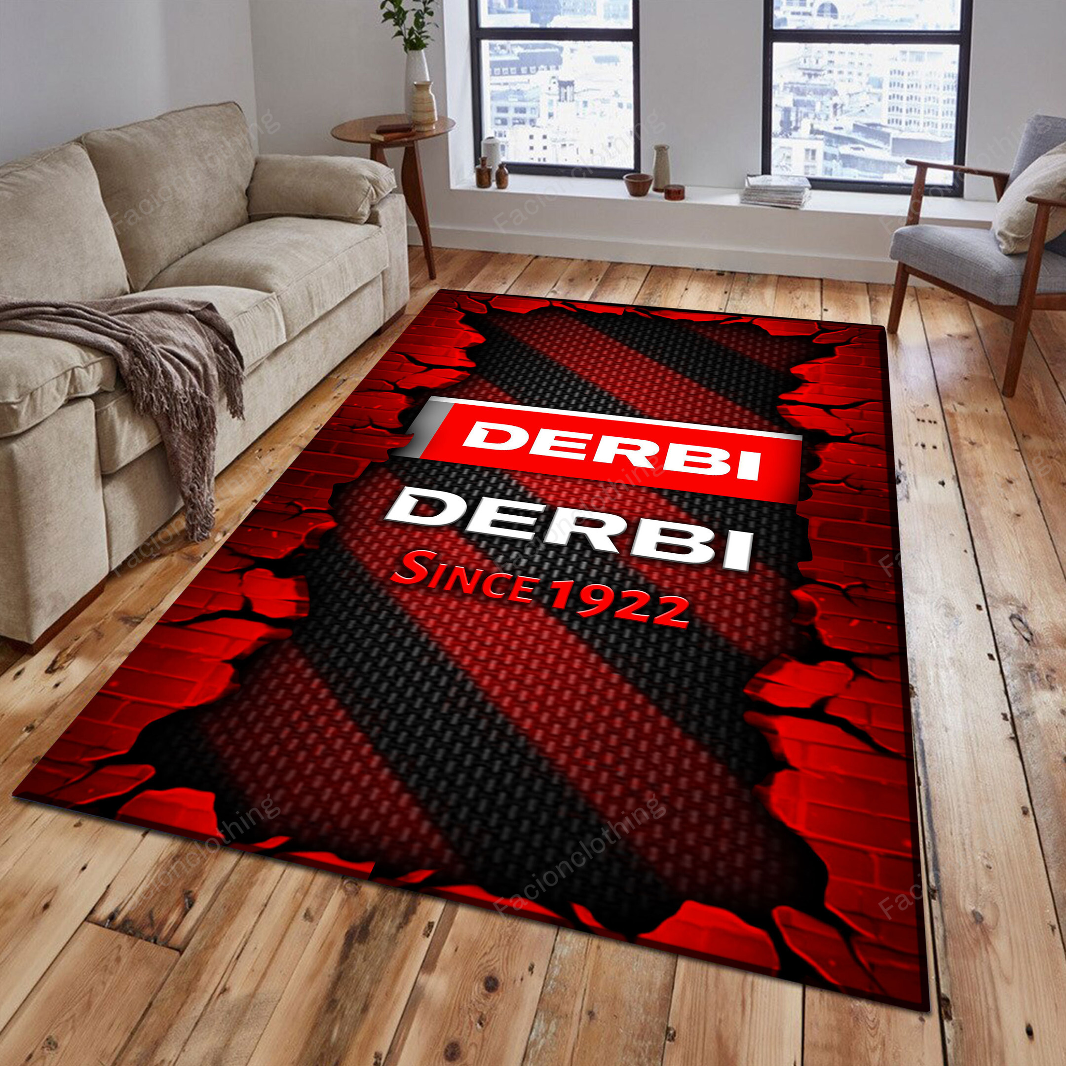 Sportswearmerch Derbi Car Personalized Rug For Fan