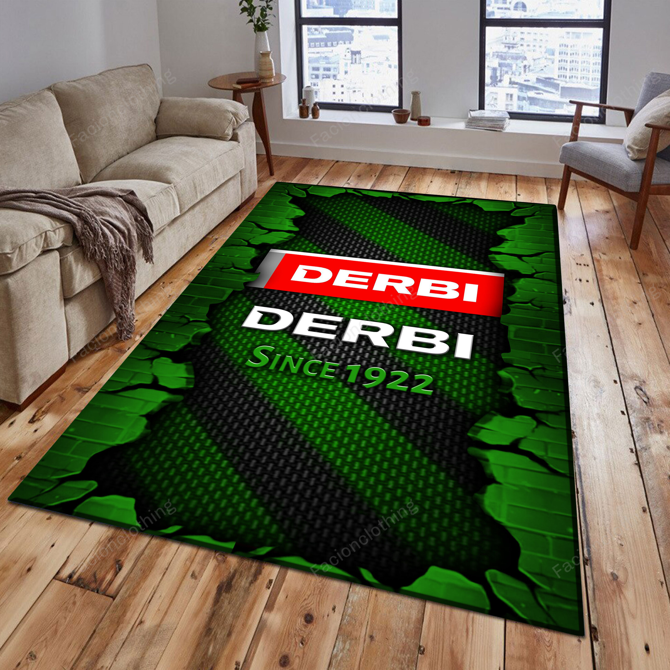 Sportswearmerch Derbi Car Personalized Rug For Fan