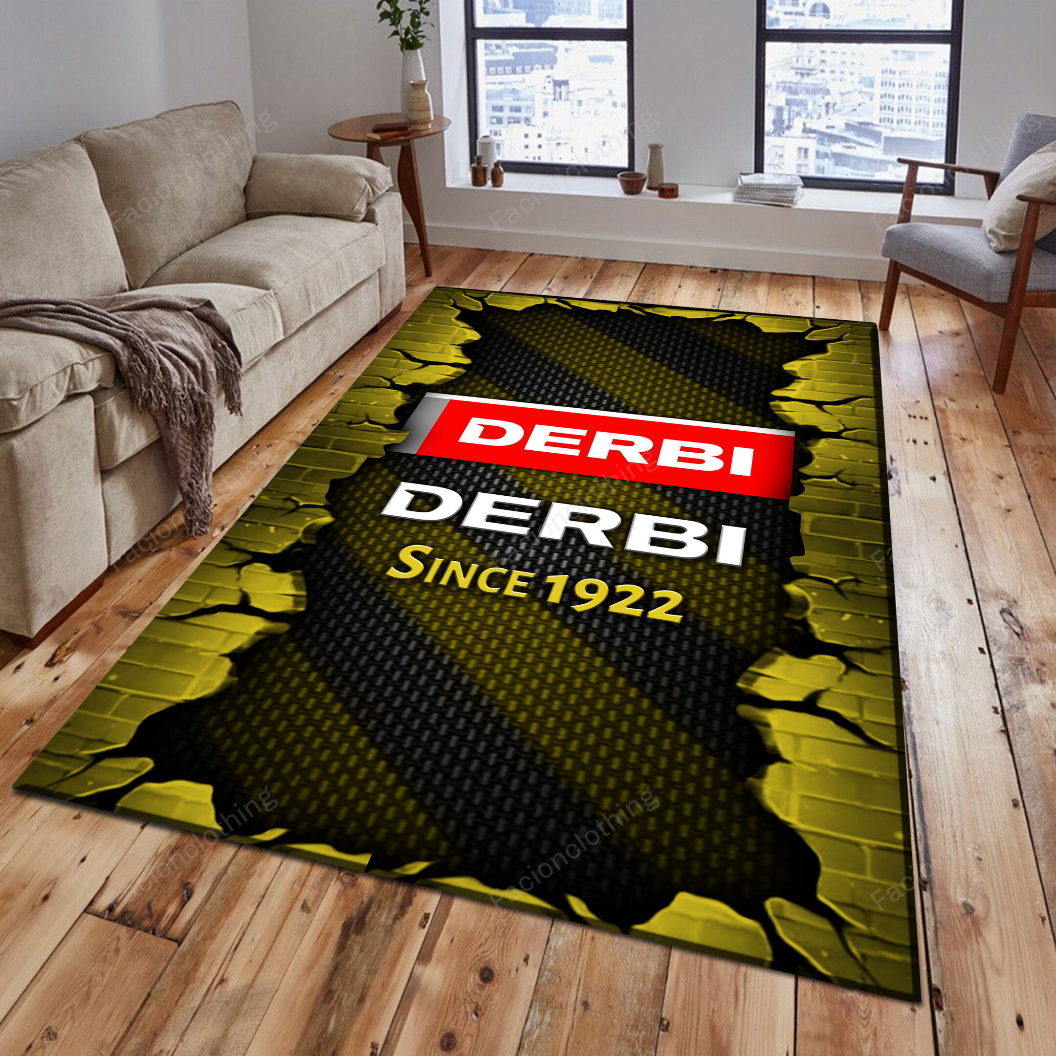 Sportswearmerch Derbi Car Personalized Rug For Fan