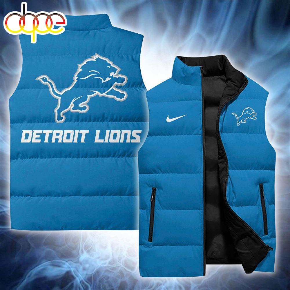 Sportswearmerch Detroit Lions NFL 2024 Personalized Sleeveless Puffer Jacket For Fan