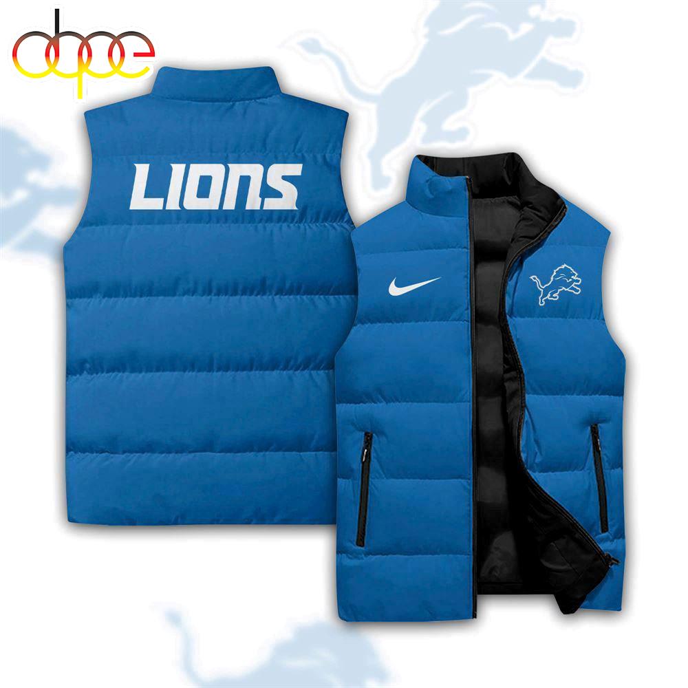 Sportswearmerch Detroit Lions NFL 2024 Personalized Sleeveless Puffer Jackets For Fan