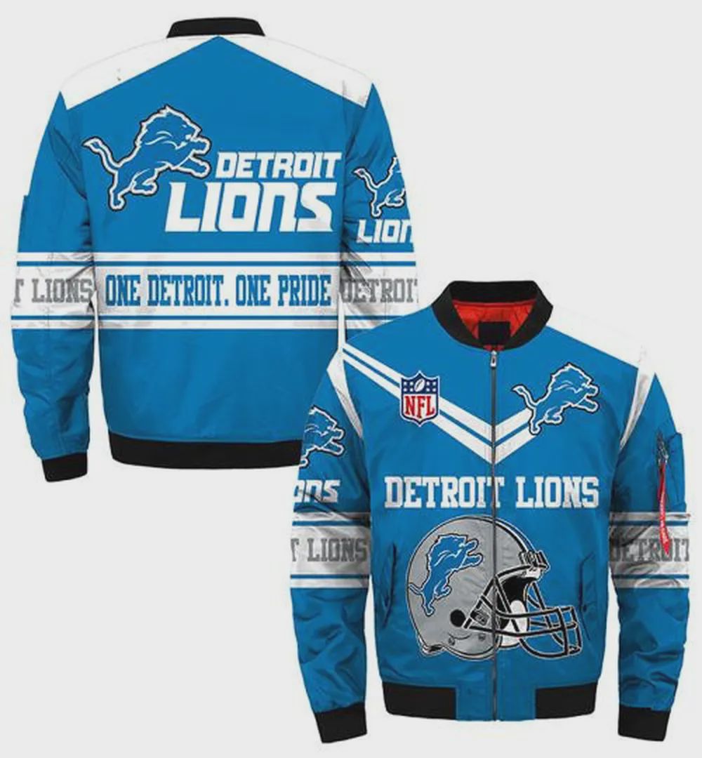 Sportswearmerch Detroit Lions NFL Bomber Jacket For Fan
