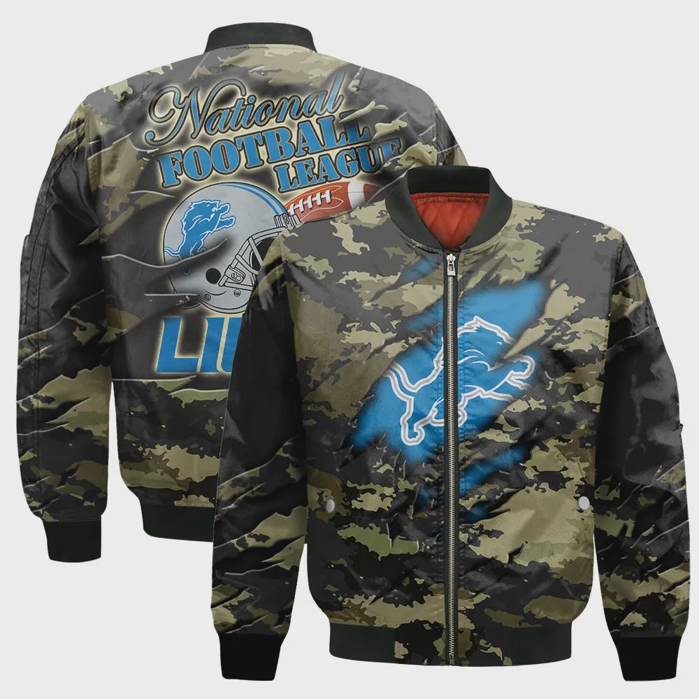 Sportswearmerch Detroit Lions NFL Bomber Jacket For Fan
