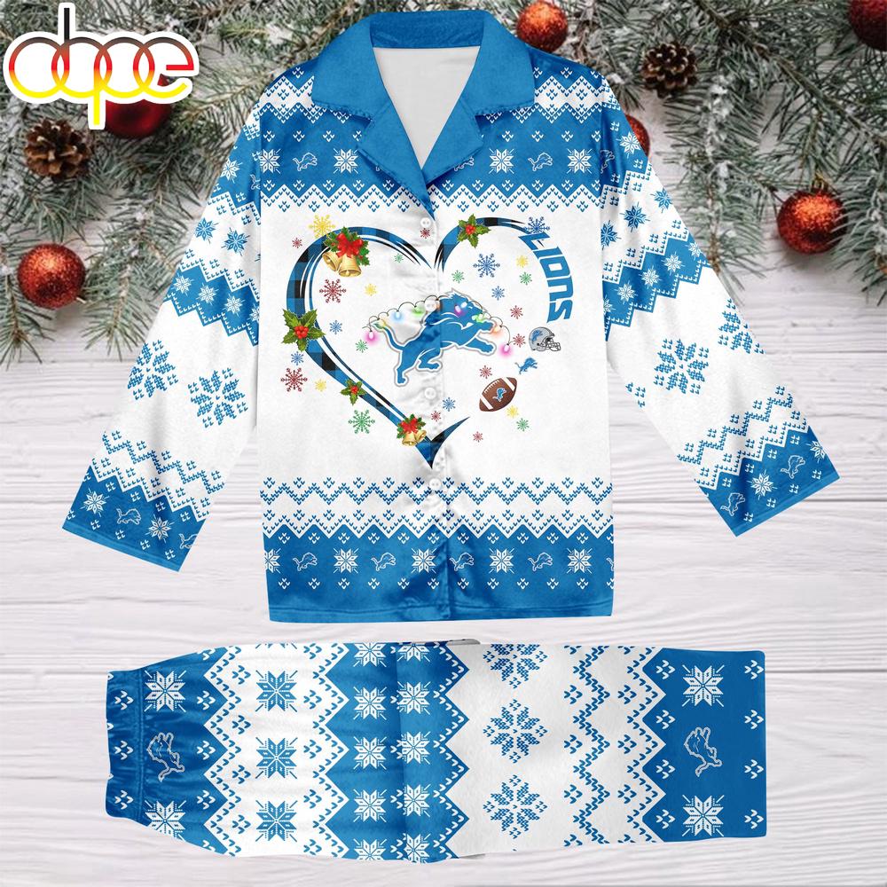 Sportswearmerch Detroit Lions NFL Christmas Personalized Pajamas For Fan