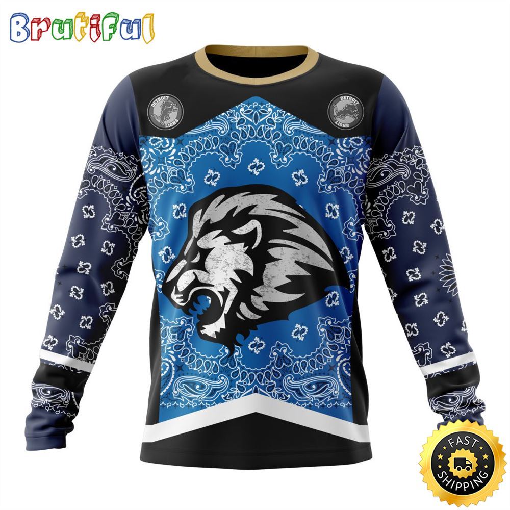 Sportswearmerch Detroit Lions NFL Crewneck Classic Style Personalized Sweater For Fan