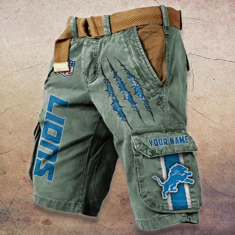 Sportswearmerch Detroit Lions NFL Denim Short For Fan