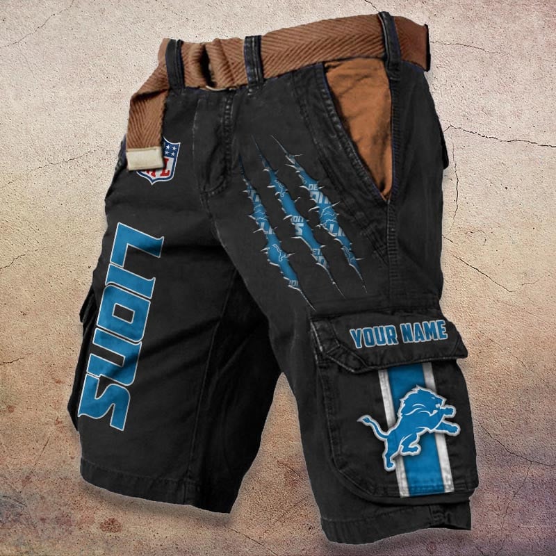 Sportswearmerch Detroit Lions NFL Denim Short For Fan
