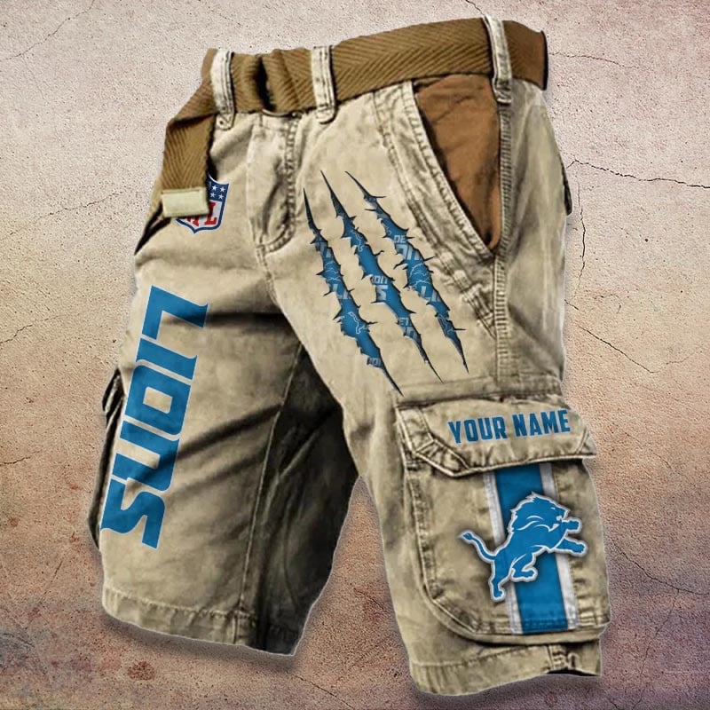 Sportswearmerch Detroit Lions NFL Denim Short For Fan