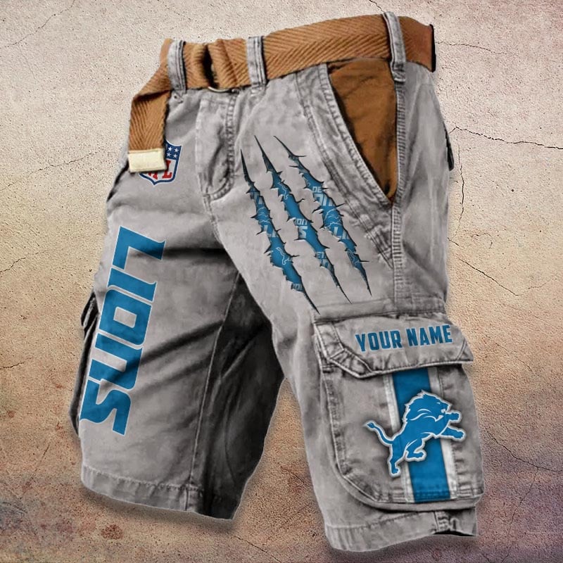 Sportswearmerch Detroit Lions NFL Denim Short For Fan