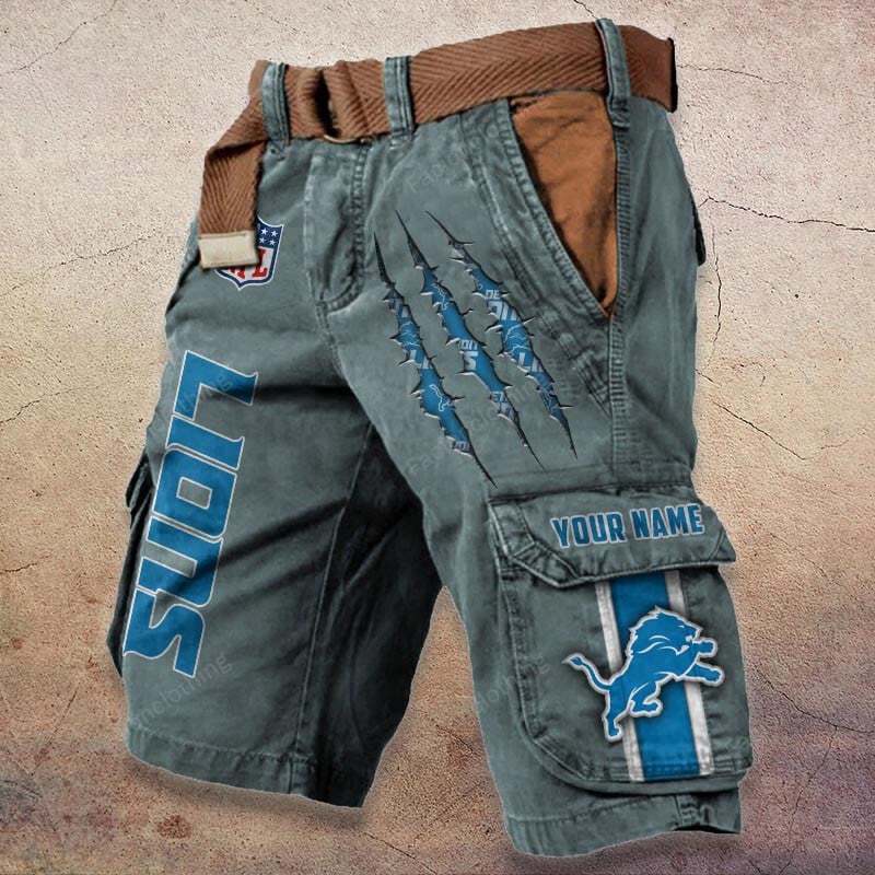 Sportswearmerch Detroit Lions NFL Denim Short For Fan