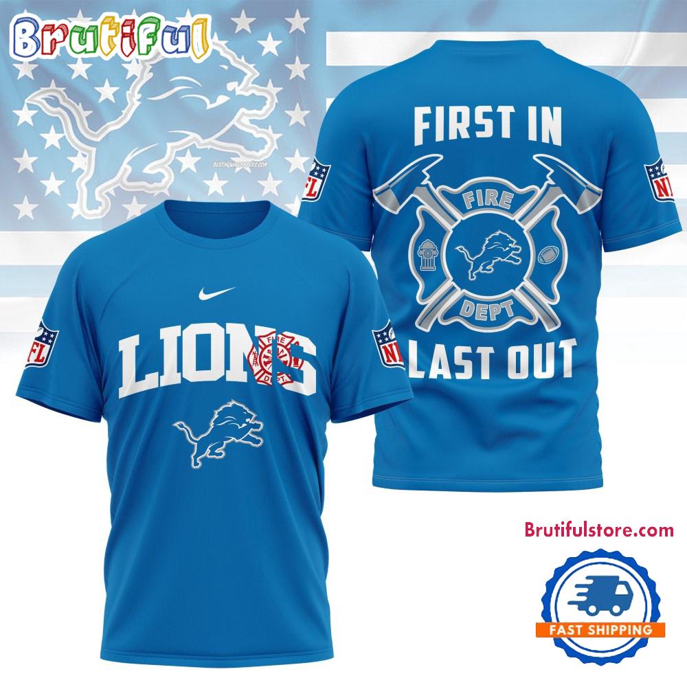 Sportswearmerch Detroit Lions NFL Fire Dept Unisex T-Shirt For Fan