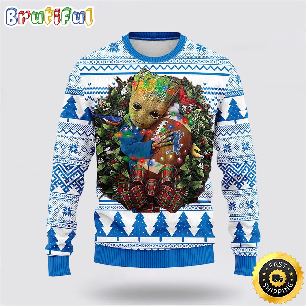 Sportswearmerch Detroit Lions NFL Groot Christmas Sweater For Fan