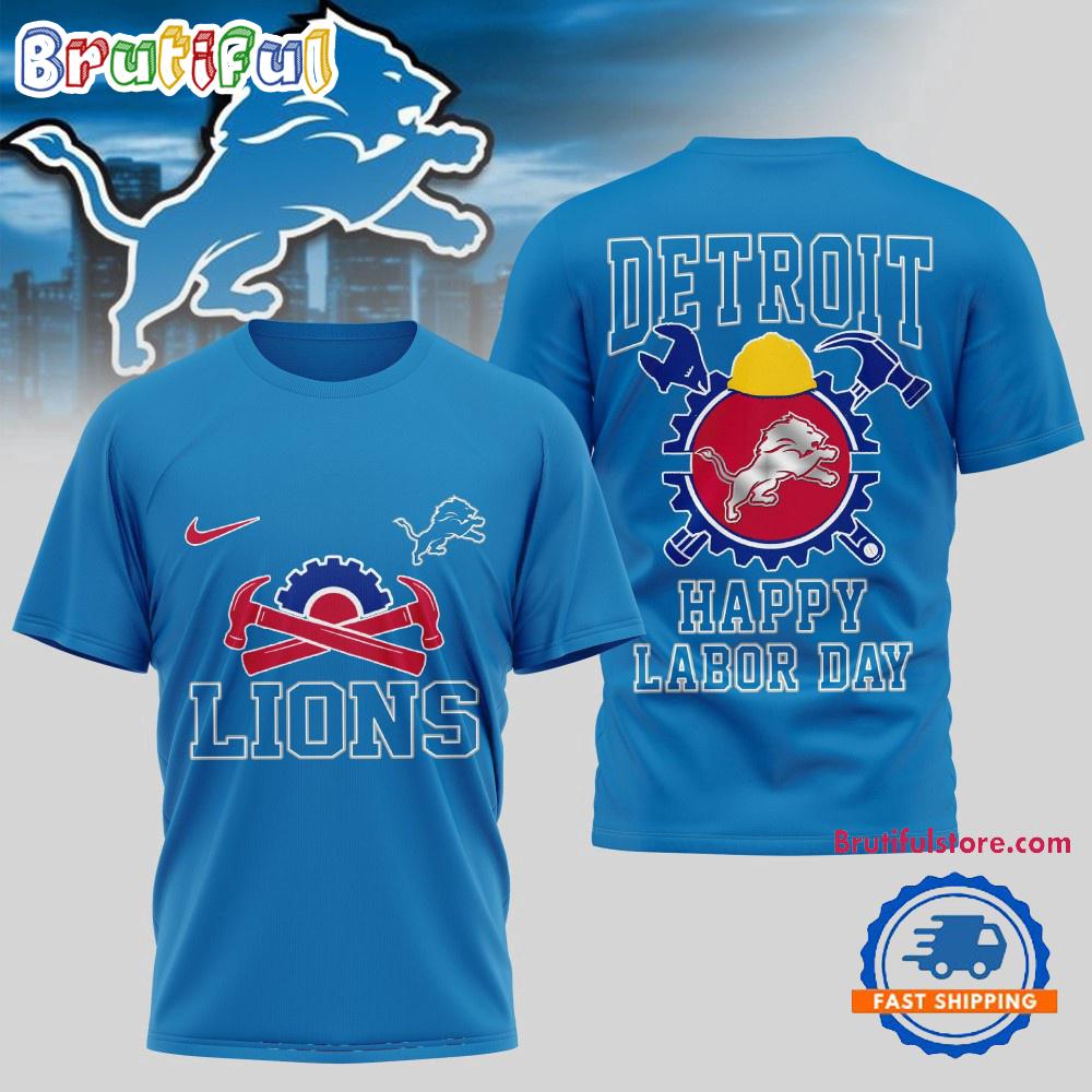 Sportswearmerch Detroit Lions NFL Happy Labor Day 2025 Uniesx 3D Shirt For Fan