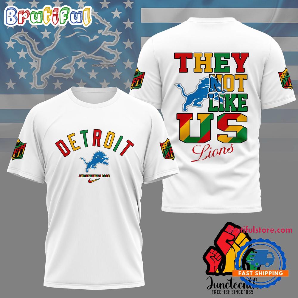 Sportswearmerch Detroit Lions NFL Juneteenth Freedom Day T-Shirt For Fan