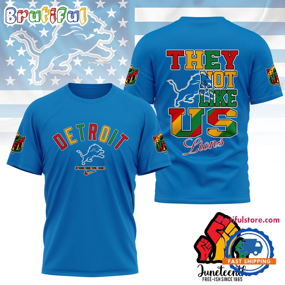 Sportswearmerch Detroit Lions NFL Juneteenth Freedom Day Unisex T-Shirt For Fan