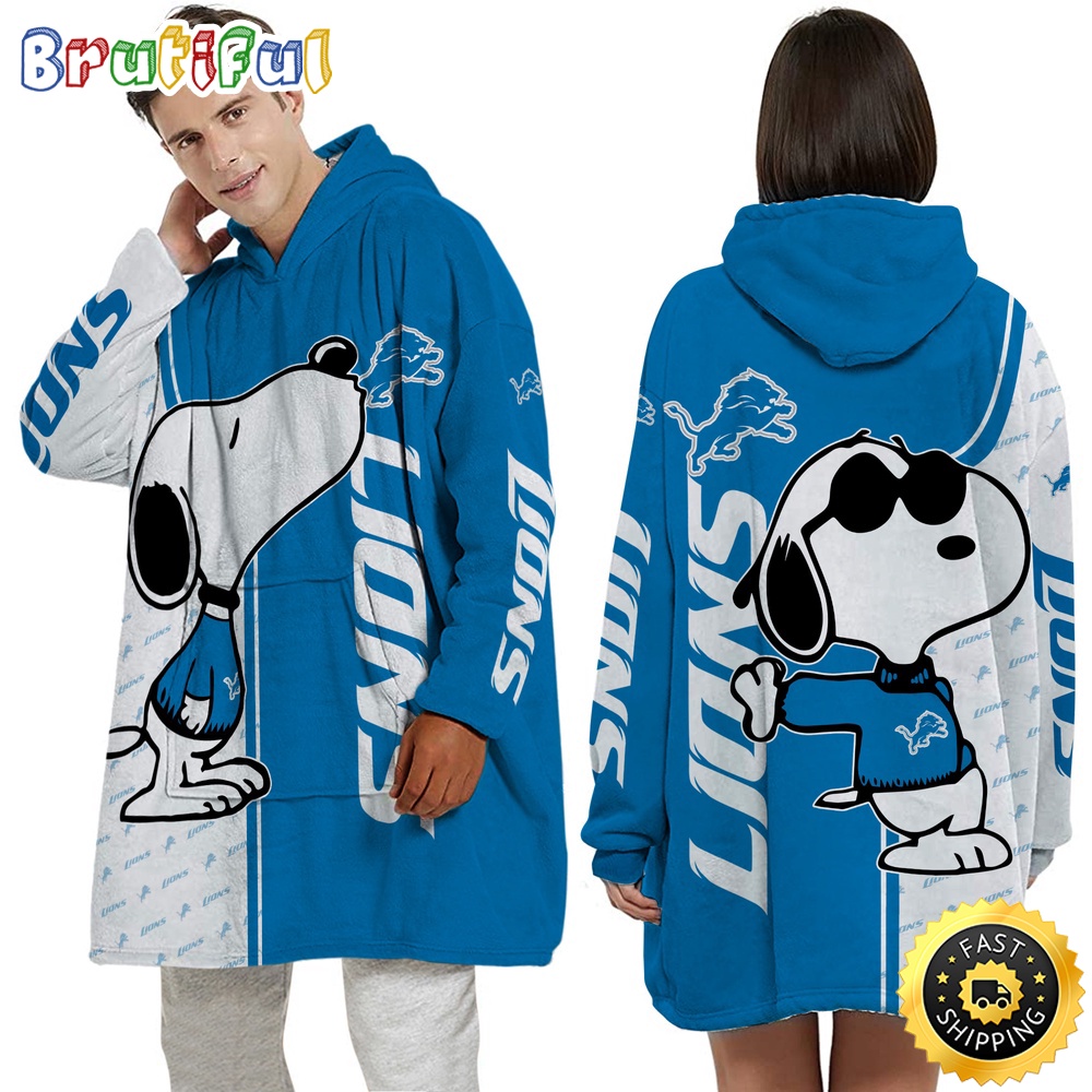 Sportswearmerch Detroit Lions NFL Personalized Blaket Hoodie For Fan