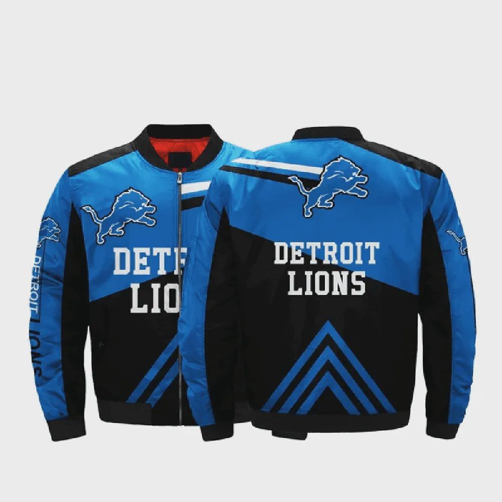 Sportswearmerch Detroit Lions NFL Personalized Bomber Jacket For Fan