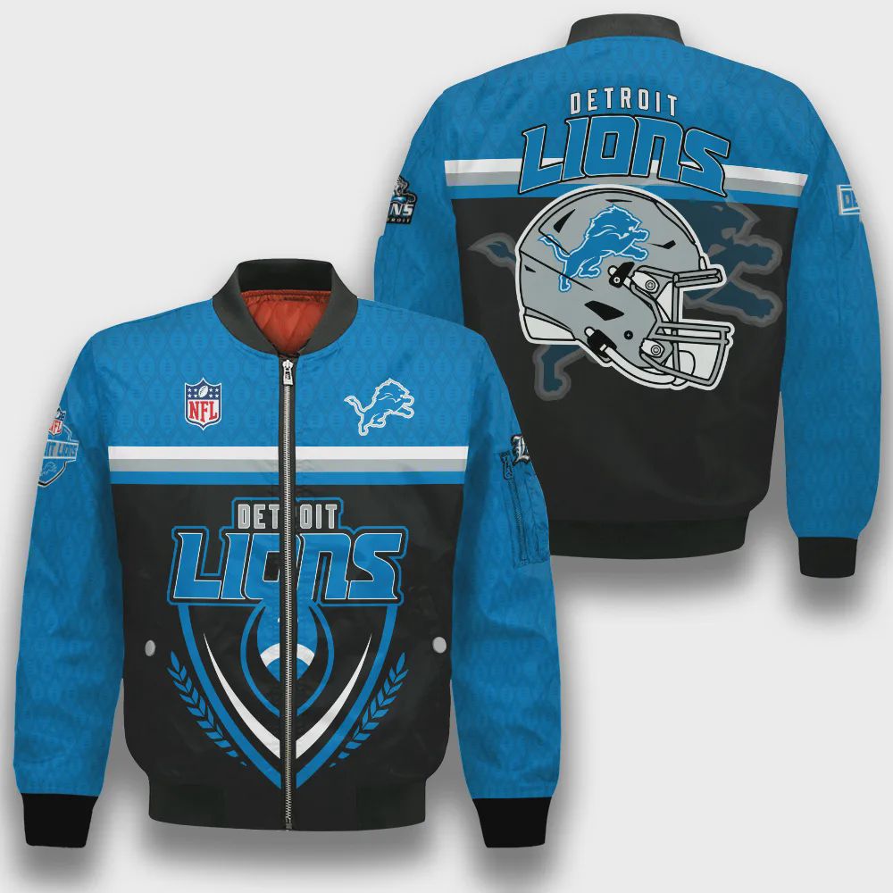 Sportswearmerch Detroit Lions NFL Personalized Bomber Jacket For Fan