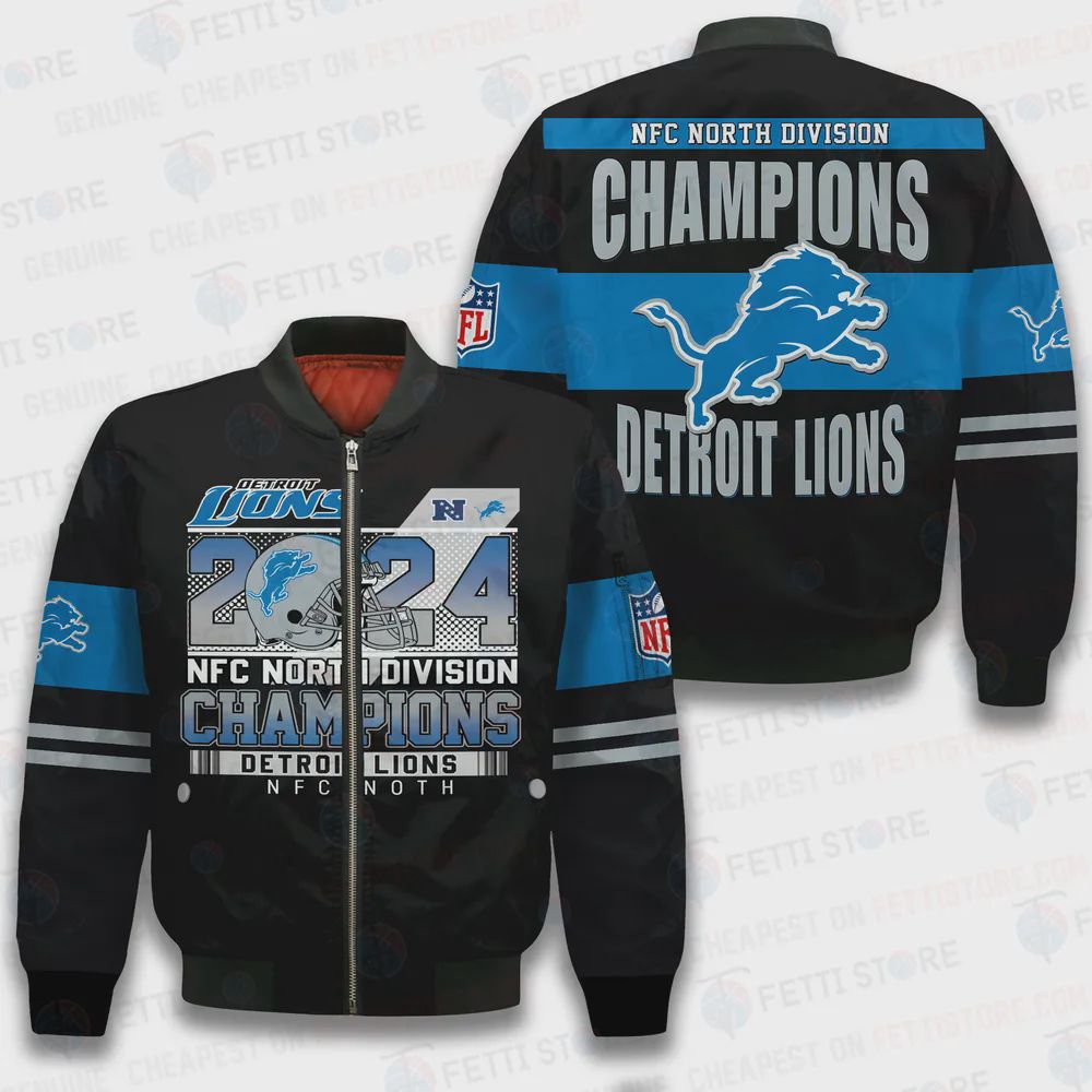 Sportswearmerch Detroit Lions NFL Personalized Bomber Jacket For Fan