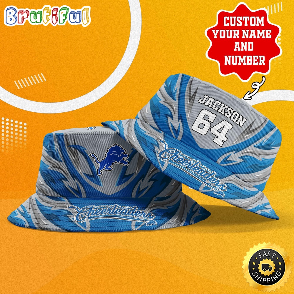 Sportswearmerch Detroit Lions NFL Personalized Bucket Hat For Fan