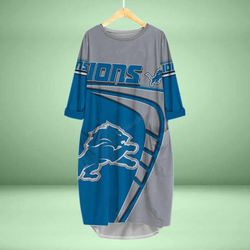 Sportswearmerch Detroit Lions NFL Personalized Pocket Dress For Fan