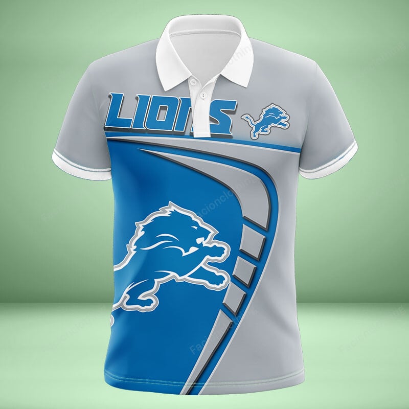Sportswearmerch Detroit Lions NFL Personalized Polo Shirt For Fan