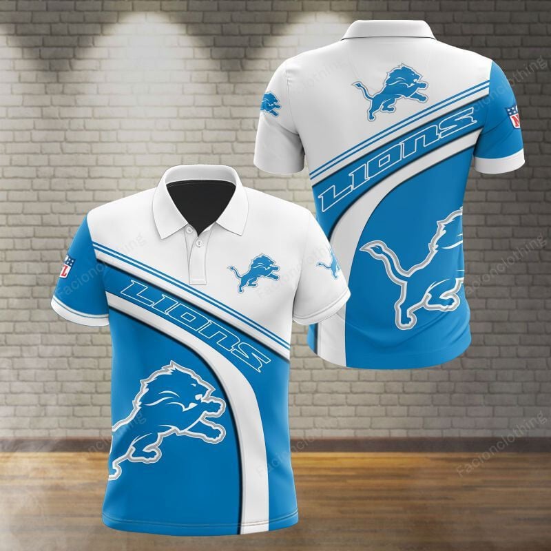 Sportswearmerch Detroit Lions NFL Personalized Polo Shirt For Fan