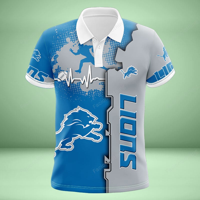 Sportswearmerch Detroit Lions NFL Personalized Polo Shirt For Fan