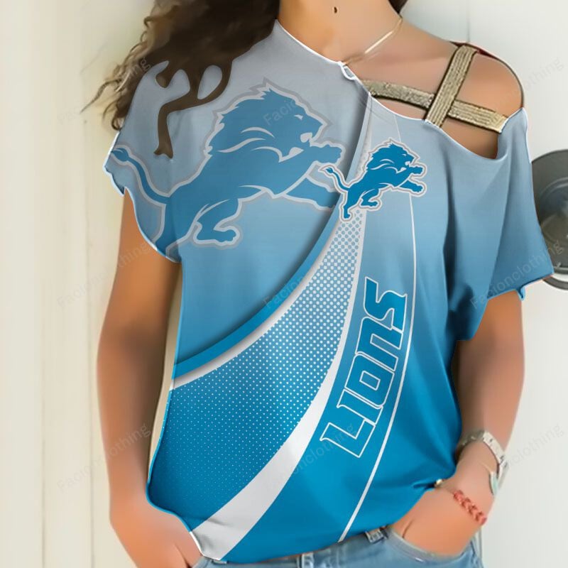 Sportswearmerch Detroit Lions NFL Personalized Strapless Short Sleeve For Fan