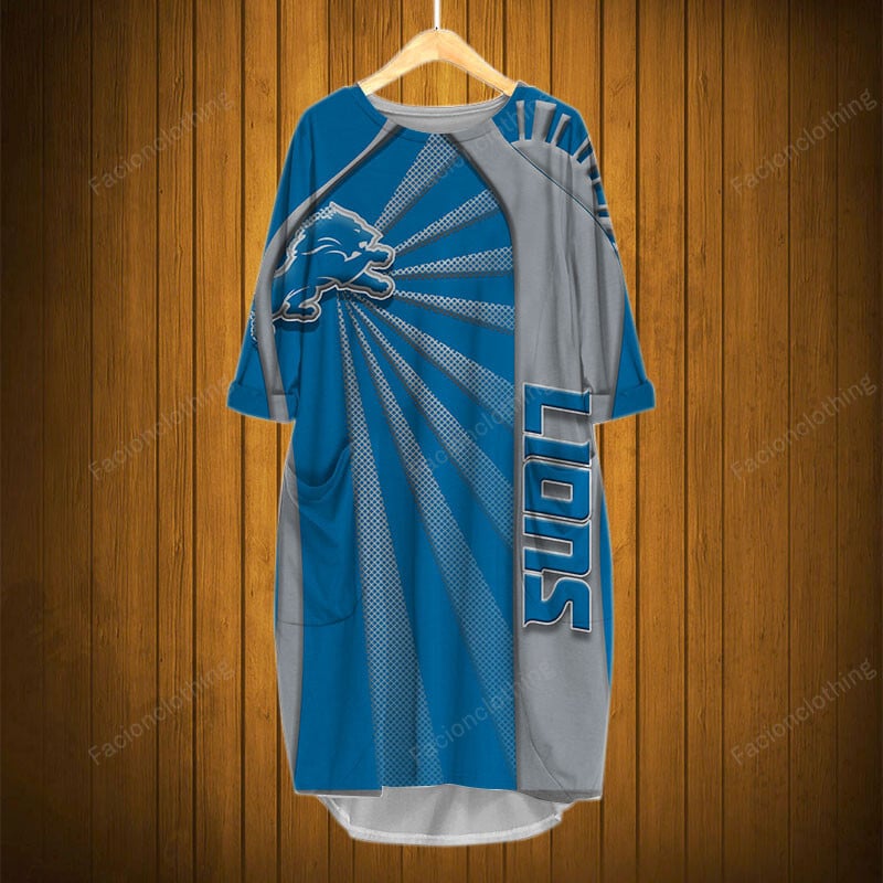 Sportswearmerch Detroit Lions NFL Pocket Dress Personalized For Fan