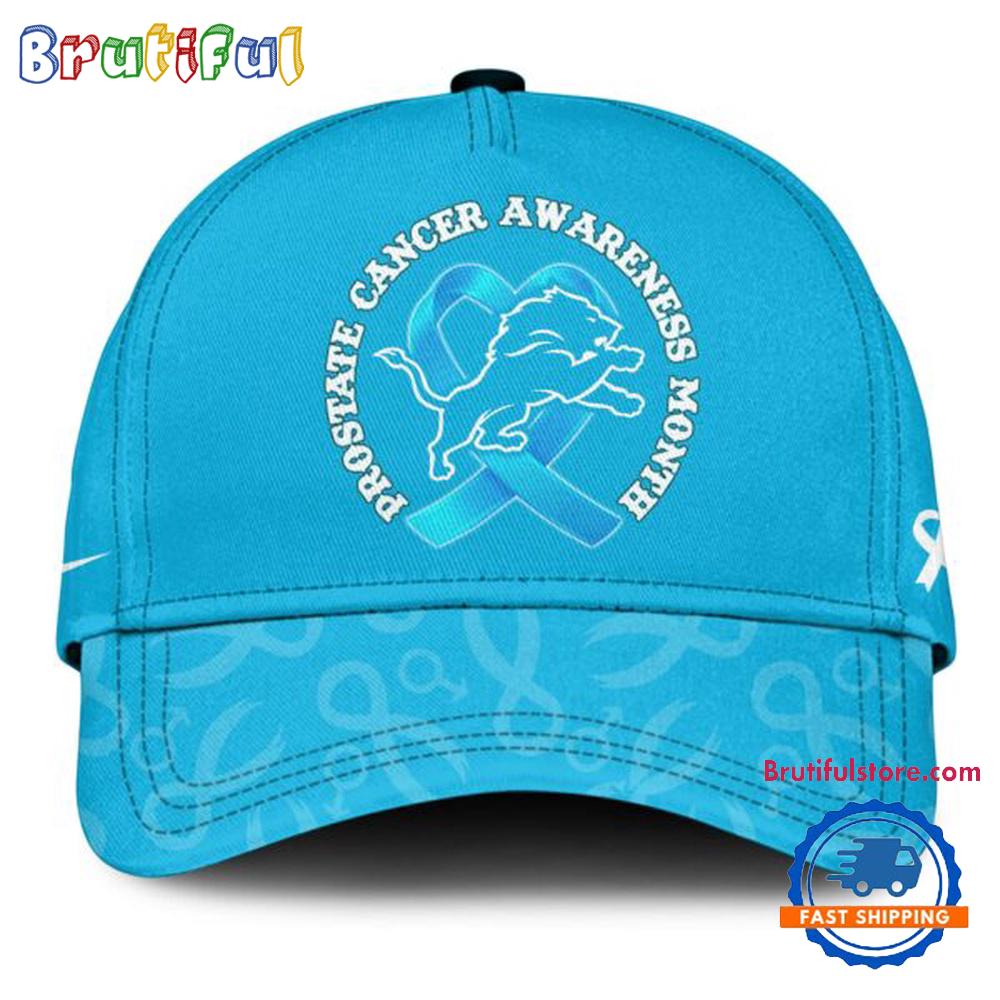 Sportswearmerch Detroit Lions NFL Prostate Cancer Awareness Baseball Cap For Fan