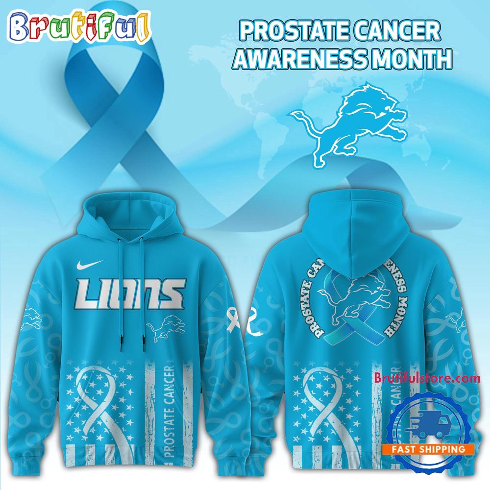 Sportswearmerch Detroit Lions NFL Prostate Cancer Awareness Hoodie For Fan