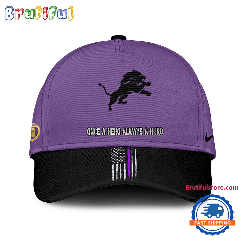 Sportswearmerch Detroit Lions NFL Purple Heart Day Classic Cap For Fan