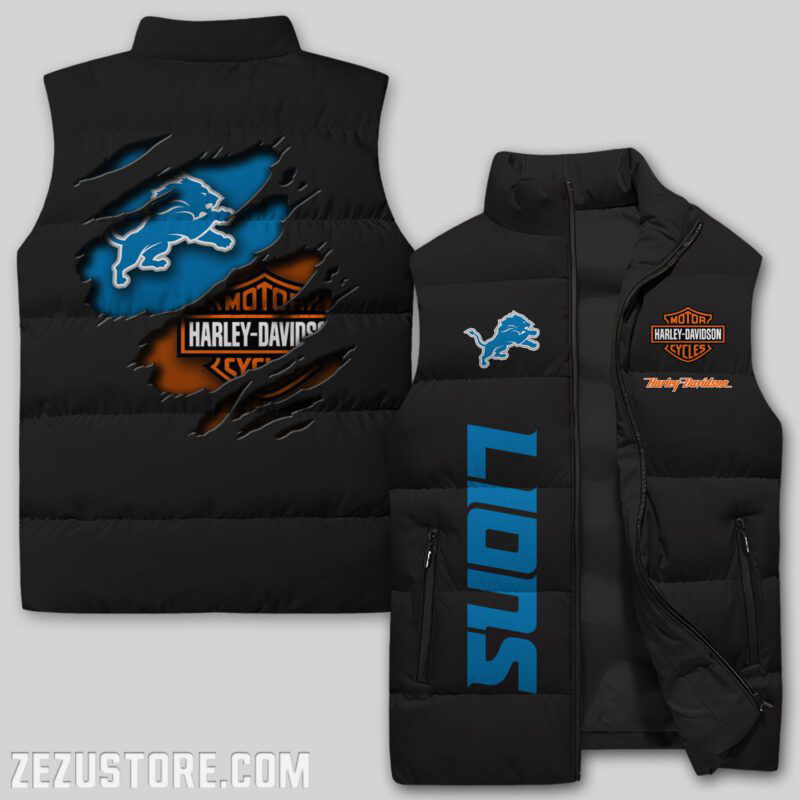 Sportswearmerch Detroit Lions NFL Sleeveless Puffer Jacket For Fans