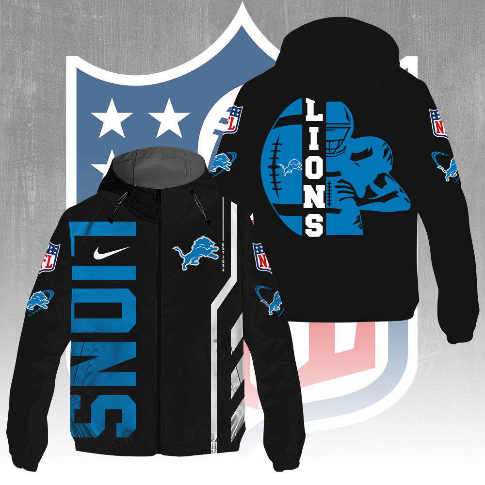 Sportswearmerch Detroit Lions NFL Windbreaker Jacket For Fan