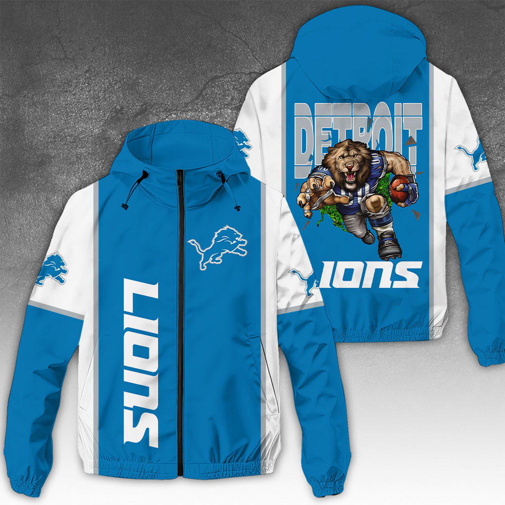 Sportswearmerch Detroit Lions NFL Windbreaker Jacket For Fan