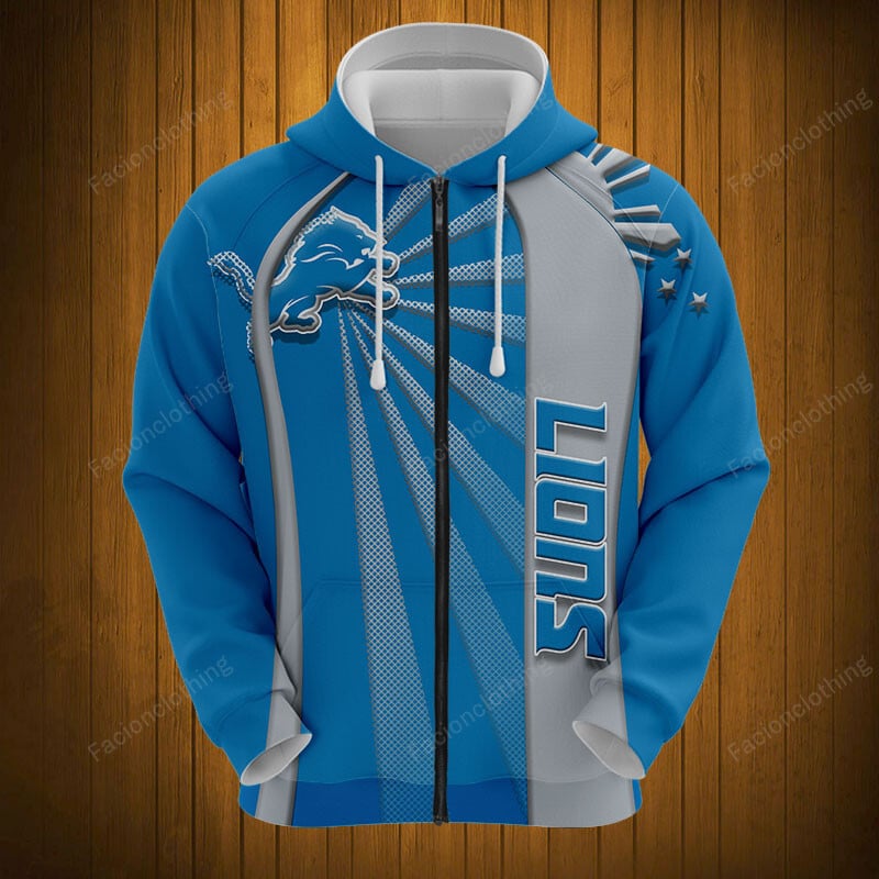 Sportswearmerch Detroit Lions NFL Zip Hoodie Personalized For Fan