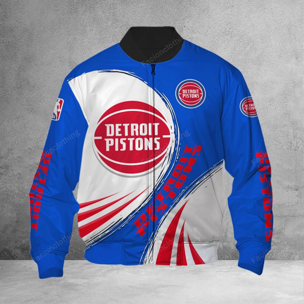 Sportswearmerch Detroit Pistons NBA Personalized Bomber Jacket For Fan
