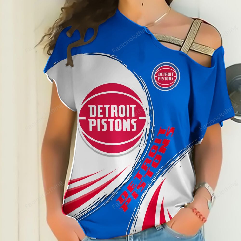 Sportswearmerch Detroit Pistons NBA Personalized Strapless Short Sleeve For Fan
