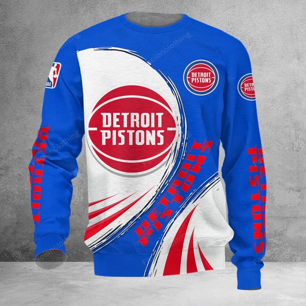 Sportswearmerch Detroit Pistons NBA Personalized Sweater For Fan