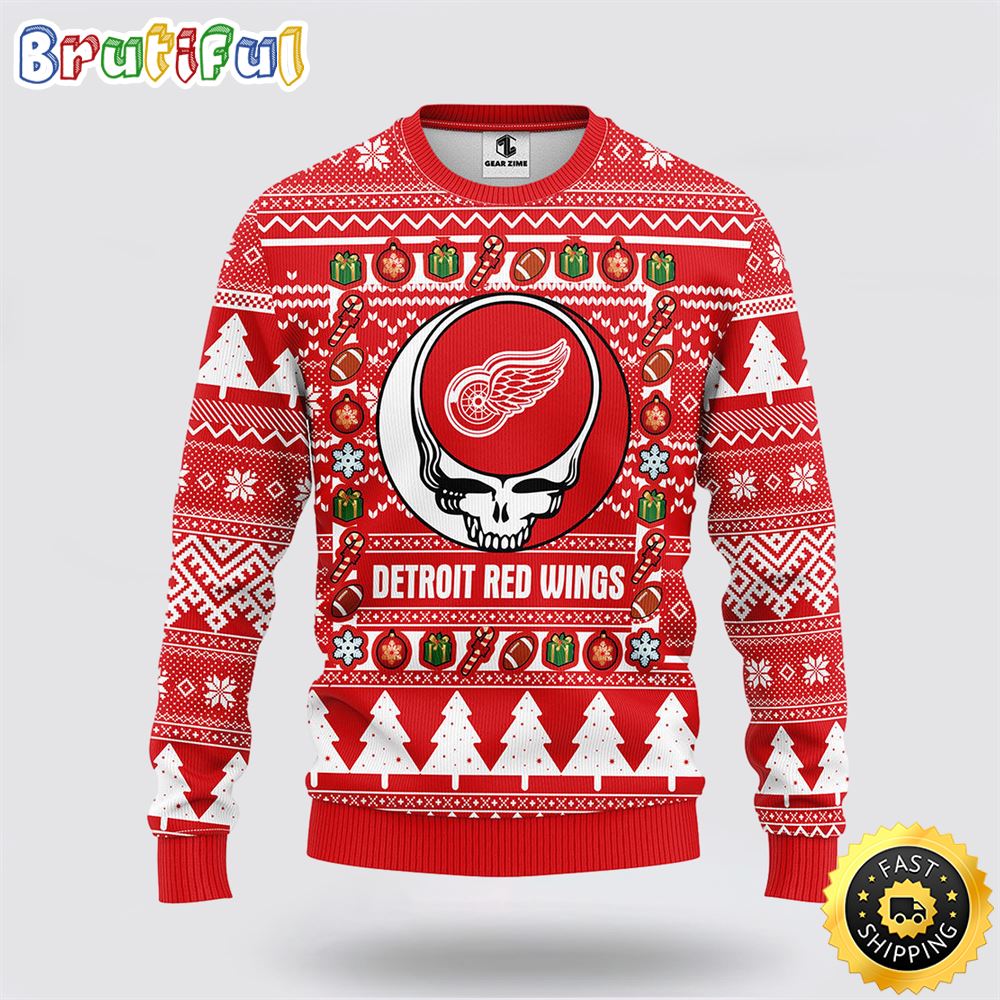 Sportswearmerch Detroit Red Wings NHL Christmas Fleece Sweater For Fan