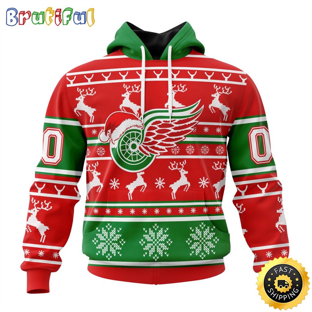 Sportswearmerch Detroit Red Wings NHL Christmas Hoodie For Fan