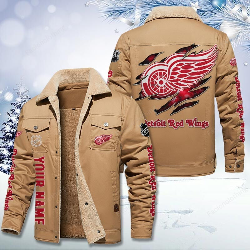 Sportswearmerch Detroit Red Wings NHL Personalized Cotton Jacket For Fan