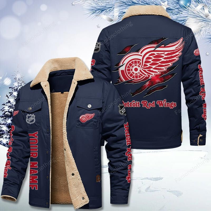 Sportswearmerch Detroit Red Wings NHL Personalized Cotton Jacket For Fan