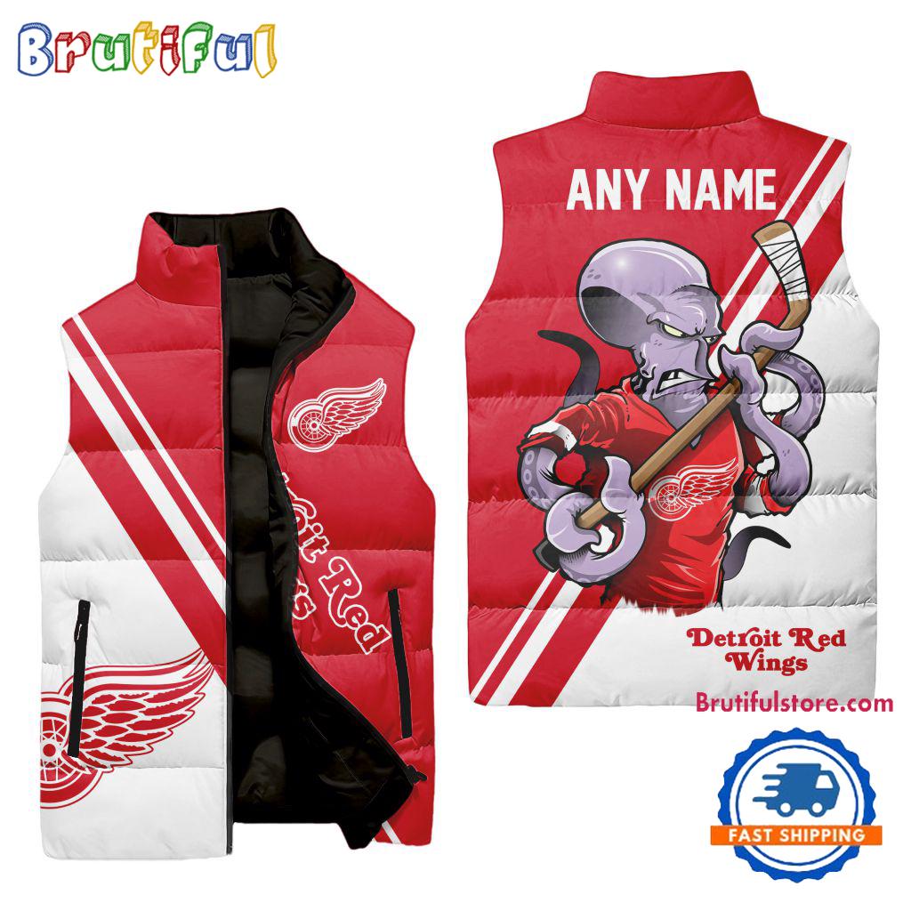 Sportswearmerch Detroit Red Wings NHL Sleeveless Puffer Jacket For Fan