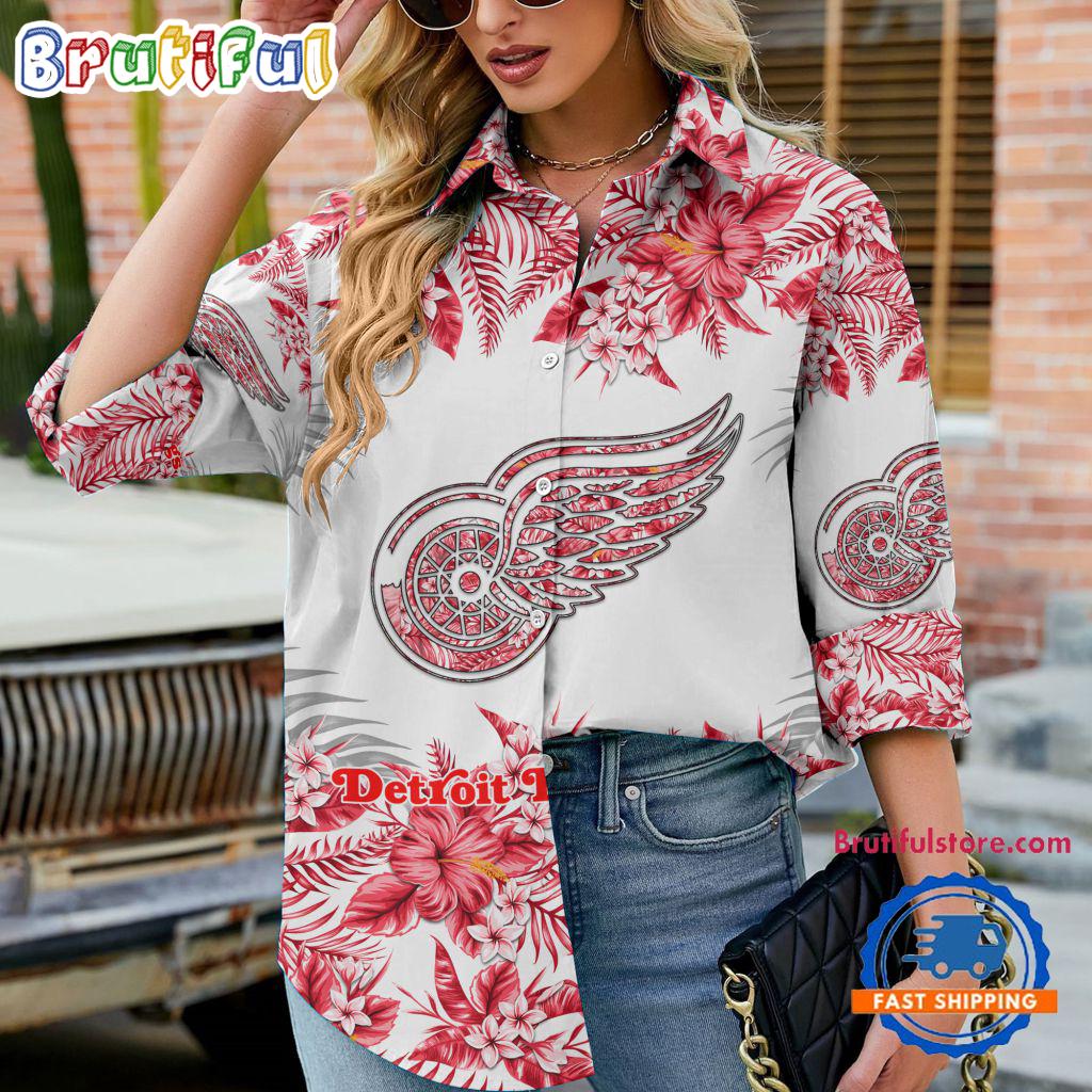 Sportswearmerch Detroit Red Wings NHL Special Hockey Women's Casual Shirt For Fan