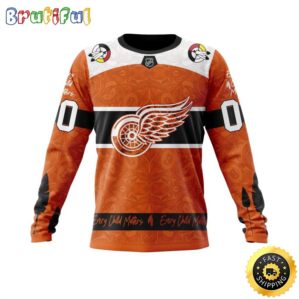 Sportswearmerch Detroit Red Wings NHL Support Child Lives Matter Personalized Sweater For Fan